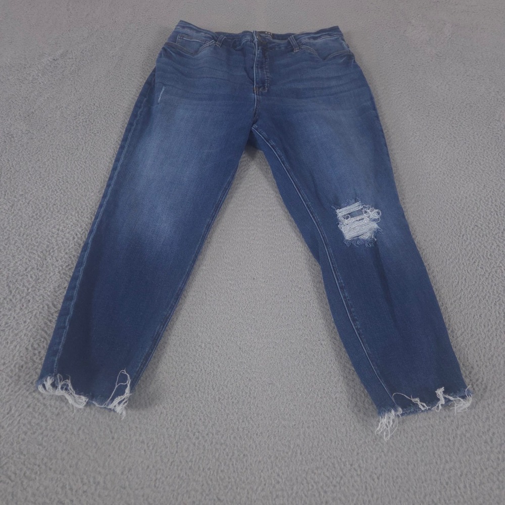 Kut from the Kloth Jeans Womens 16W Rachael Fab Ab Mom Jean Tapered Distressed